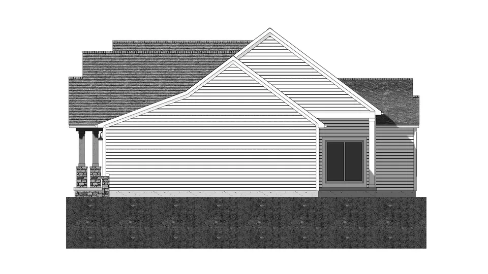 The Bellview house plan, exterior view 2